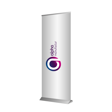 Roll-Up Deluxe | B 85 cm x H 153 - 200 cm | einseitig bedruckt